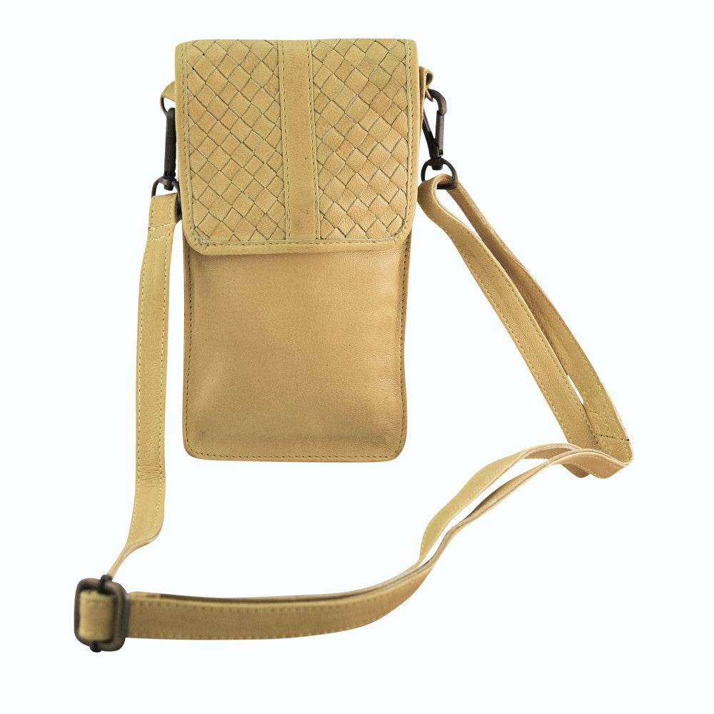 Ada Phone Bag | Camel-Handbags-CadelleLeather