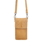 Ada Phone Bag | Camel-Handbags-CadelleLeather