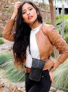 Ada Phone Bag | Black-Handbags-CadelleLeather