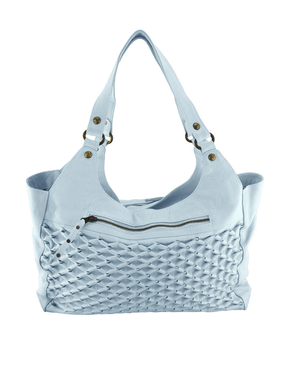 Isla Tote | Pale Blue-Handbags-CadelleLeather