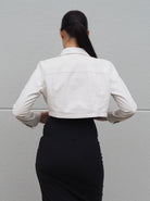 Katy Cropped Shirt | White-CadelleLeather