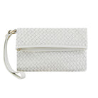 Luna Weave Clutch | Pale Blue-CadelleLeather
