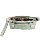 Luna Weave Clutch | Mint-CadelleLeather