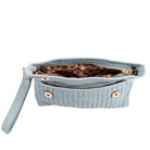 Luna Weave Clutch | Pale Blue-CadelleLeather