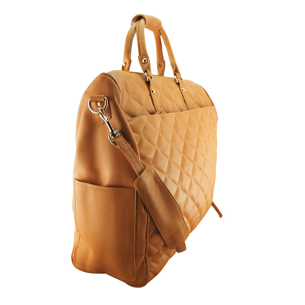 Bailey Overnighter | Camel-Handbags-CadelleLeather
