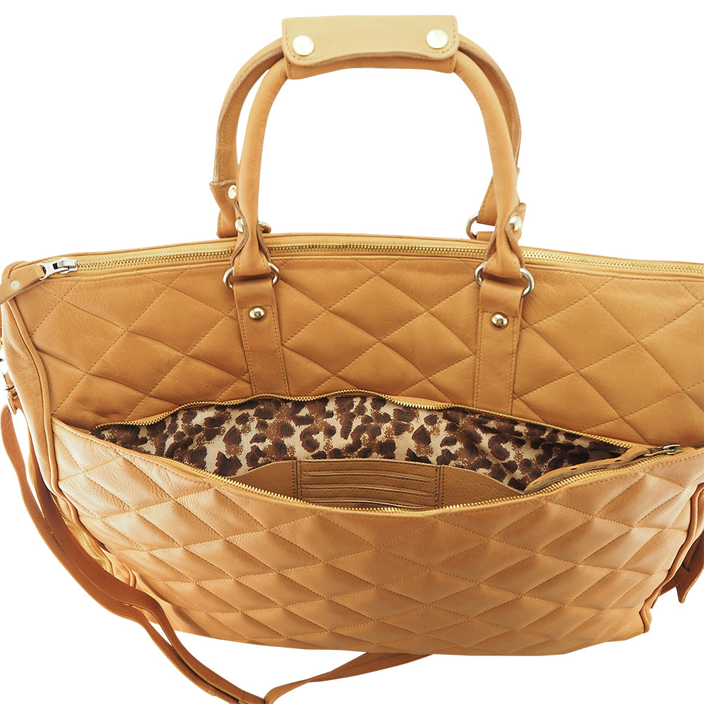 Bailey Overnighter | Camel-Handbags-CadelleLeather