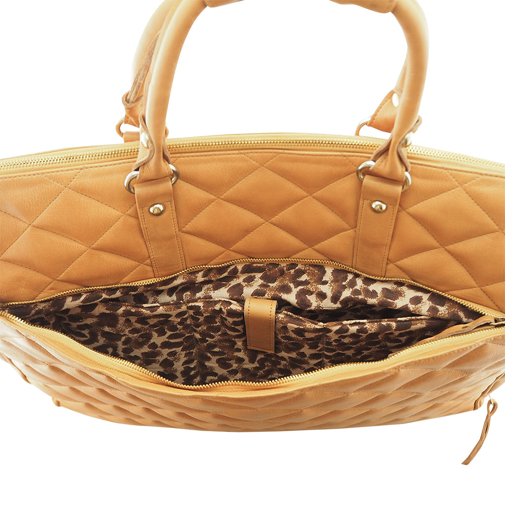 Bailey Overnighter | Camel-Handbags-CadelleLeather