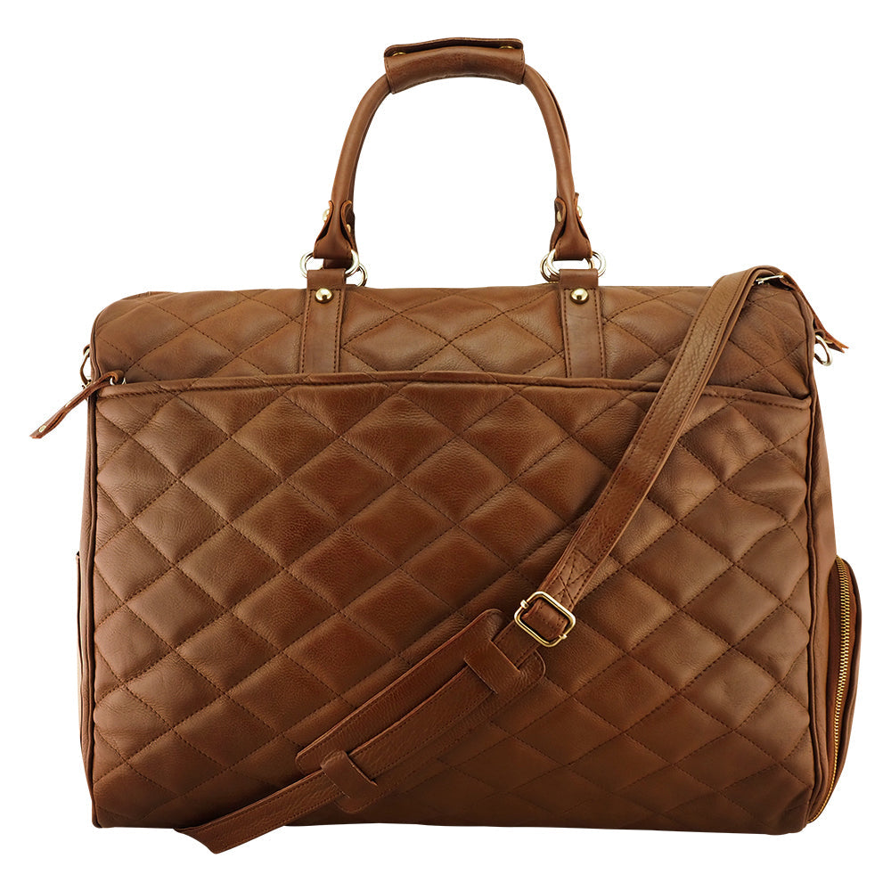 Bailey Overnighter | Camel-Handbags-CadelleLeather