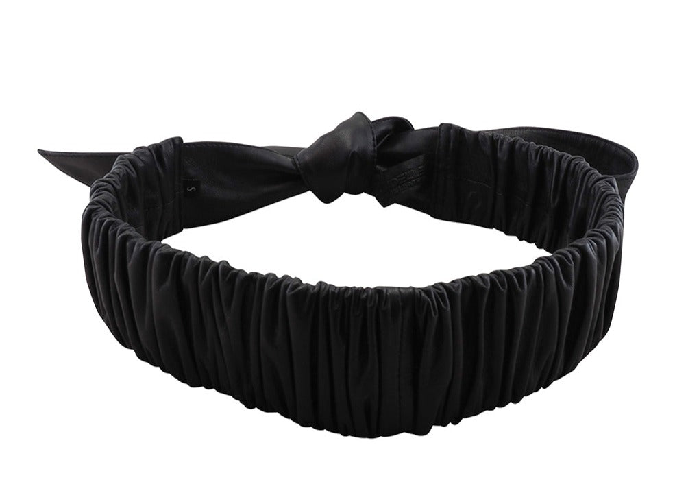 Kitty Wide Stretch Belt | Black-CadelleLeather