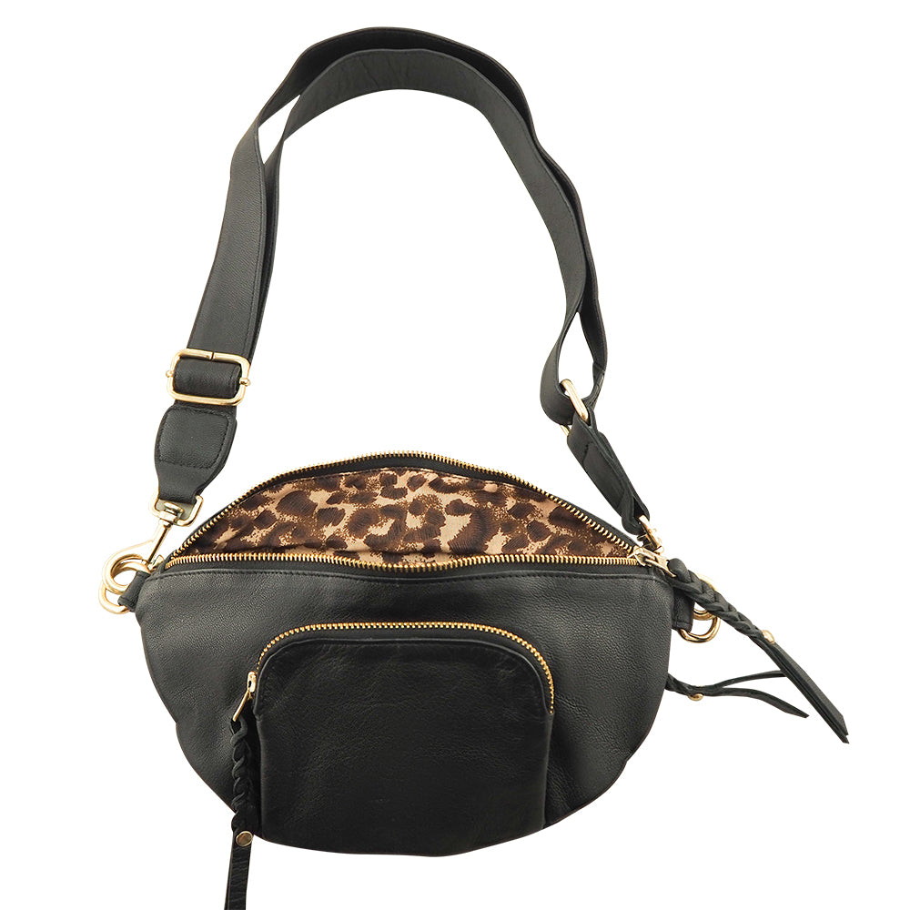 Dotti Sling Bag | Black-CadelleLeather