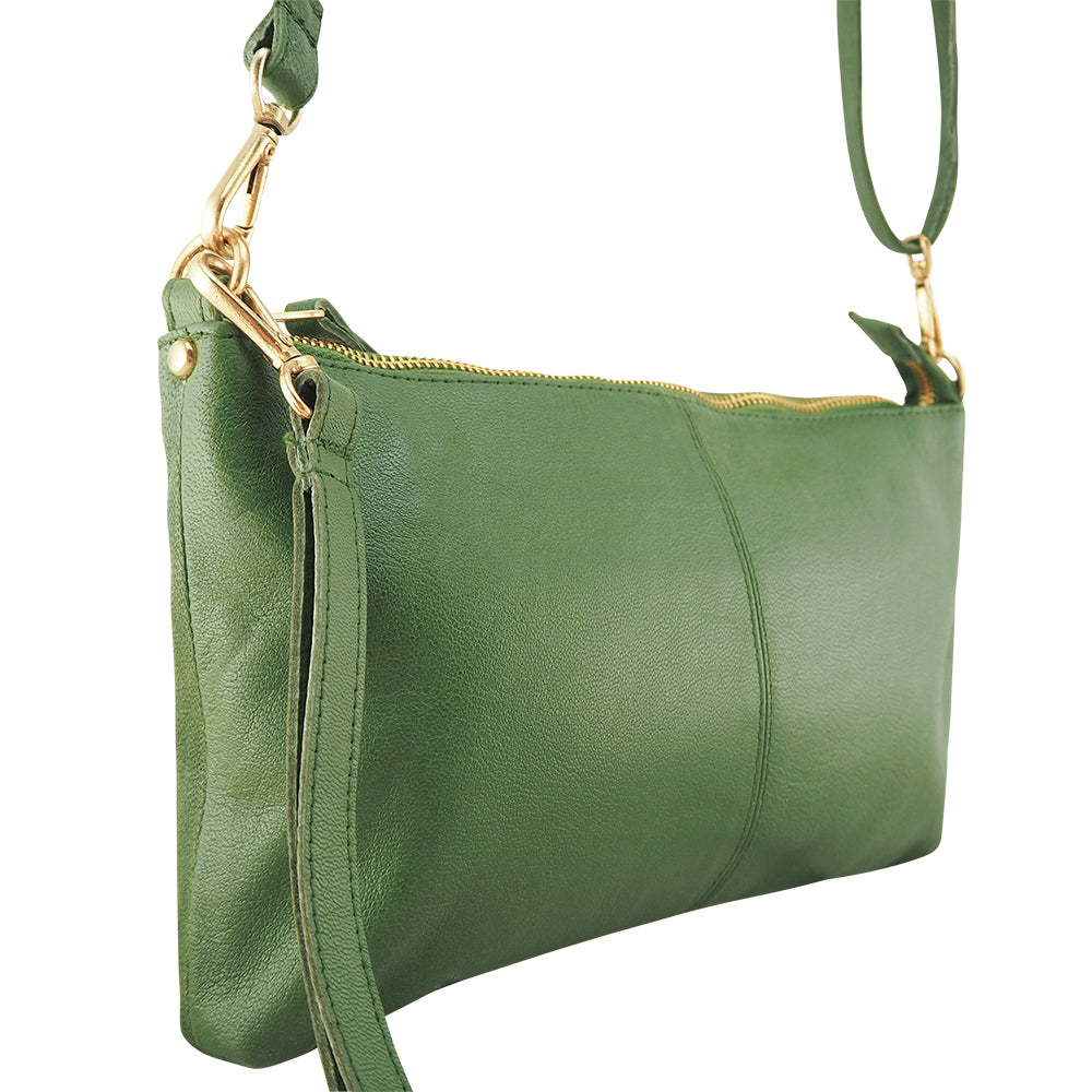 Willow Crossbody | Bottle Green-CadelleLeather