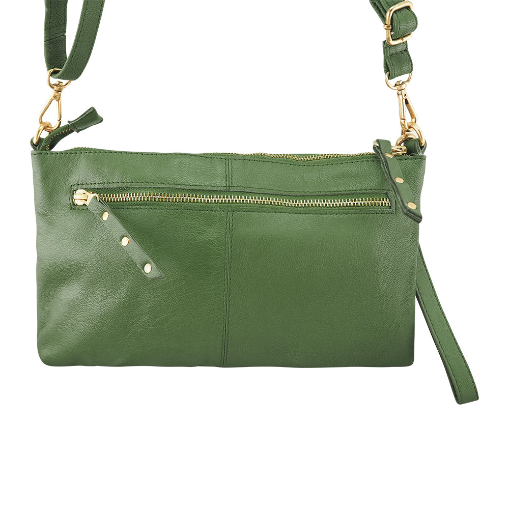 Willow Crossbody | Bottle Green-CadelleLeather