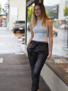 Beckie Relaxed Pant | Black-Pants-CadelleLeather