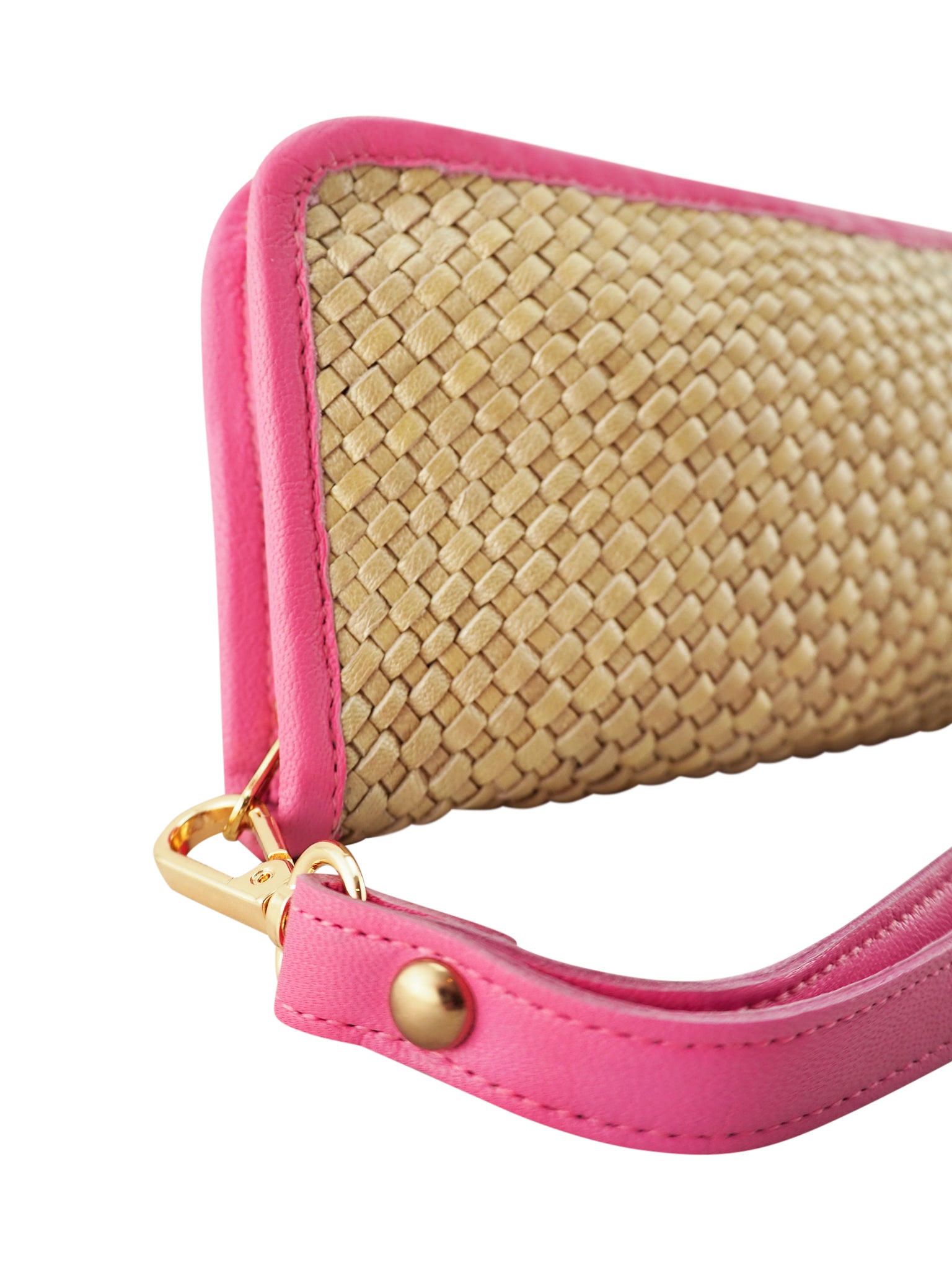 Taylor Wallet | Metallic Gold/Fuchsia-CadelleLeather
