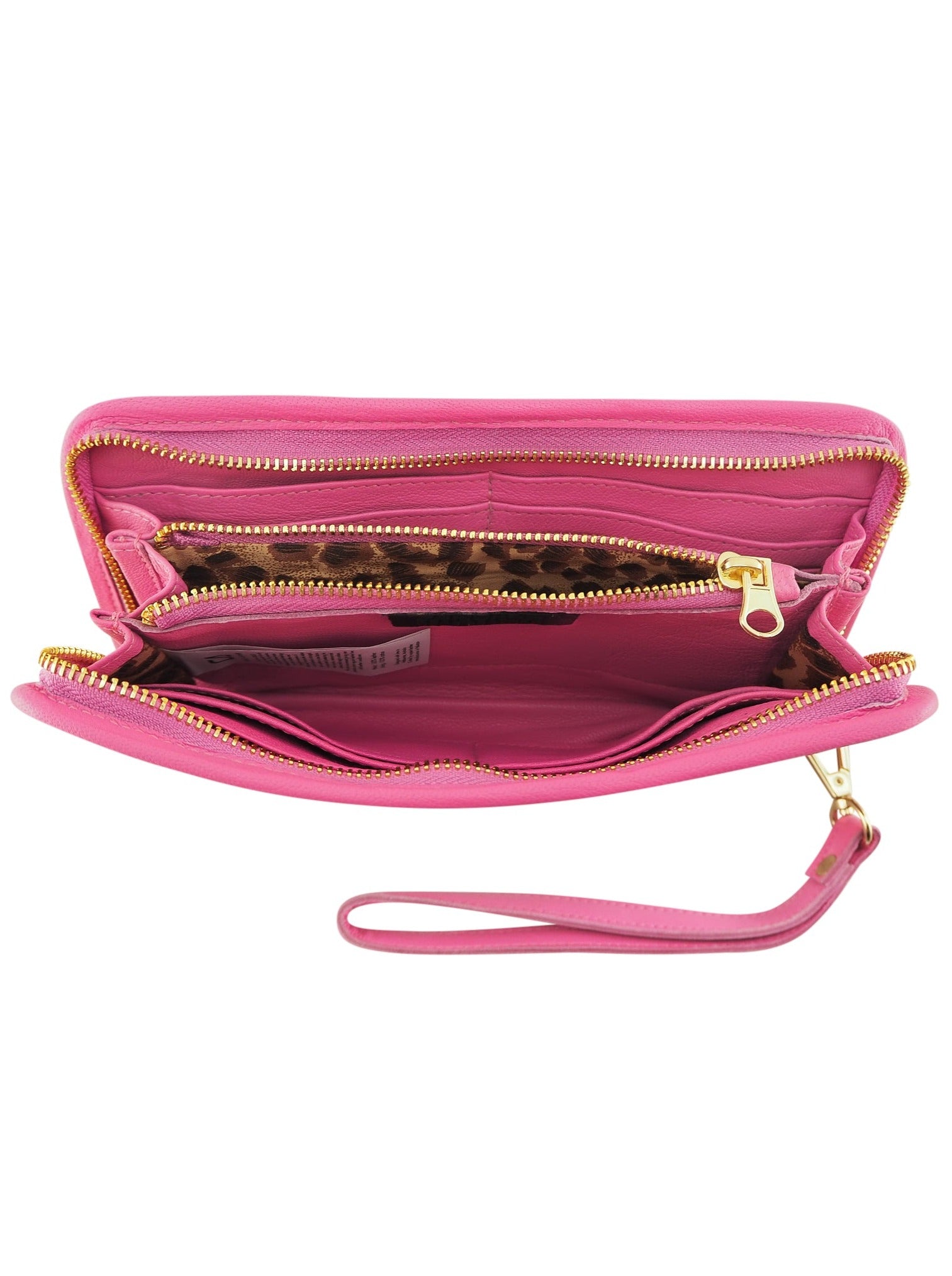 Taylor Wallet | Metallic Gold/Fuchsia-CadelleLeather
