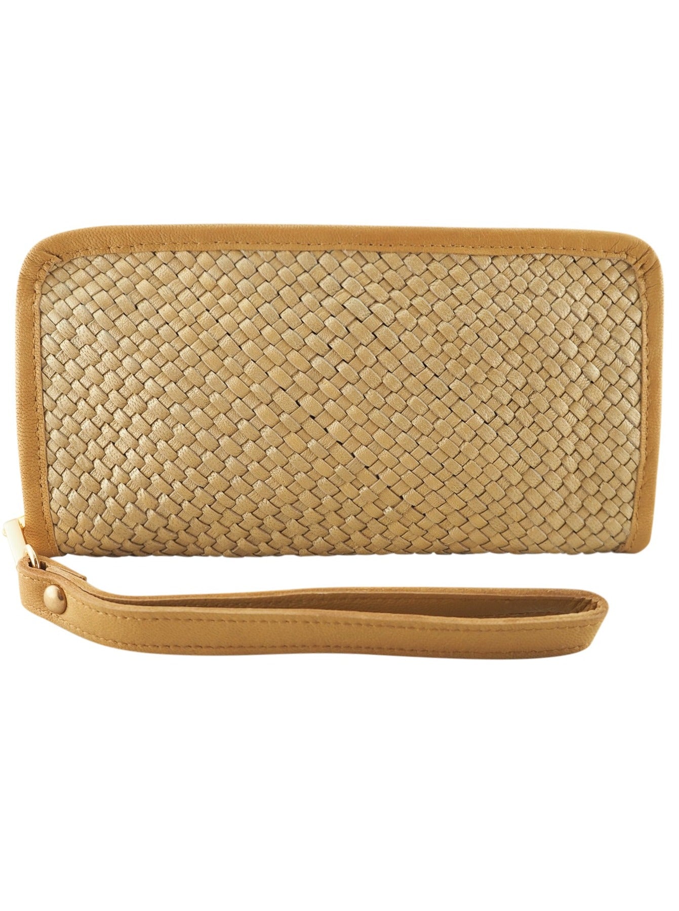 Taylor Wallet | Metallic Gold/Mandarin-CadelleLeather