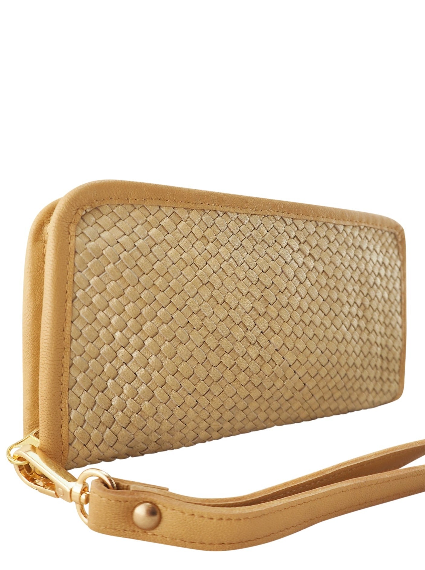 Taylor Wallet | Metallic Gold/Camel-CadelleLeather