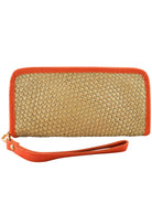 Taylor Wallet | Metallic Gold/Fuchsia-CadelleLeather