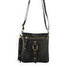 Gold Jamie Crossbody | Black-Handbags-CadelleLeather