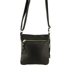 Gold Jamie Crossbody | Black-Handbags-CadelleLeather