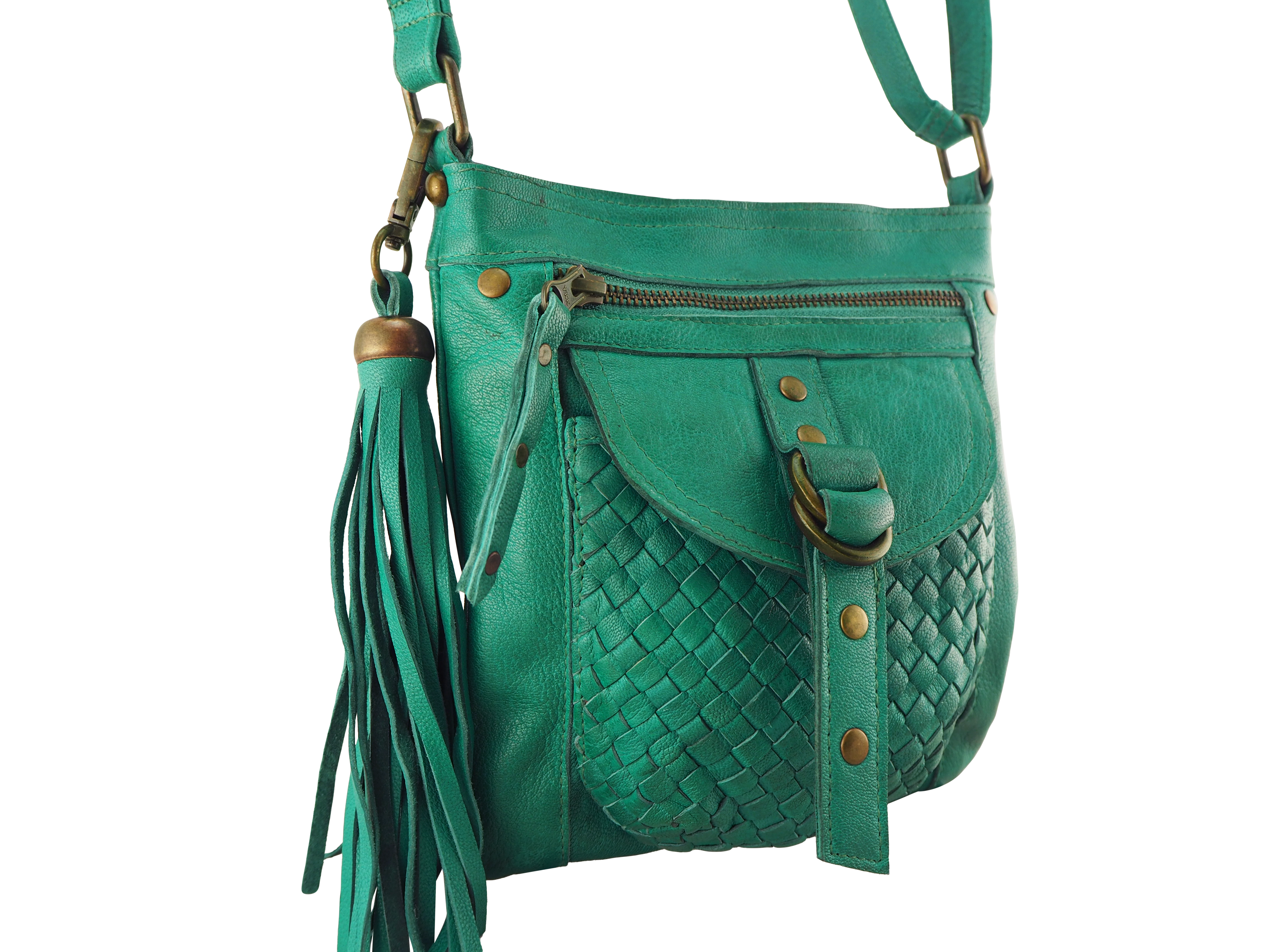 Jamie Crossbody | Peacock-Handbags-CadelleLeather