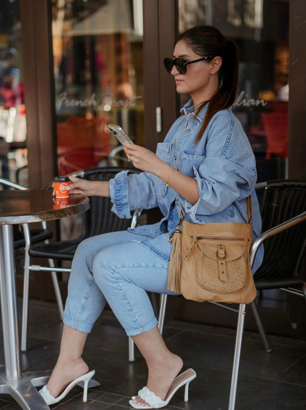 Millie Crossbody Bag | Camel-Handbags-CadelleLeather