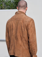 Ollie Suede Men’s Jacket | Dark Tan-CadelleLeather