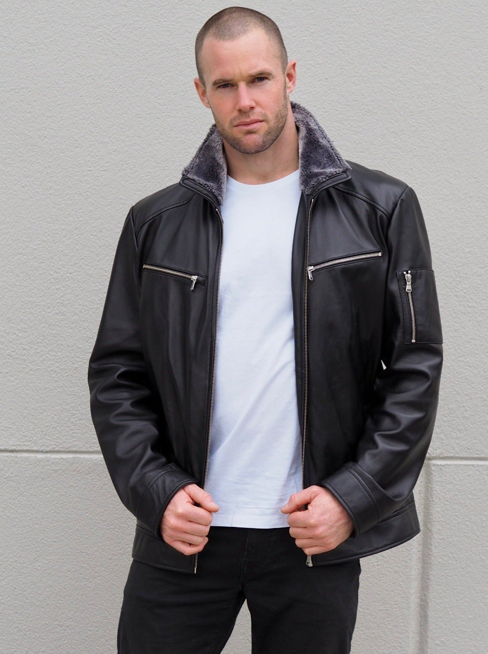 Hudson Men’s Jacket | Black-CadelleLeather