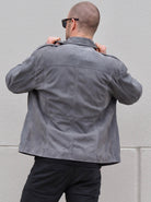 Jason Men’s Suede Jacket | Grey-CadelleLeather