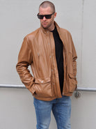 Peter Men’s Jacket | Camel-CadelleLeather