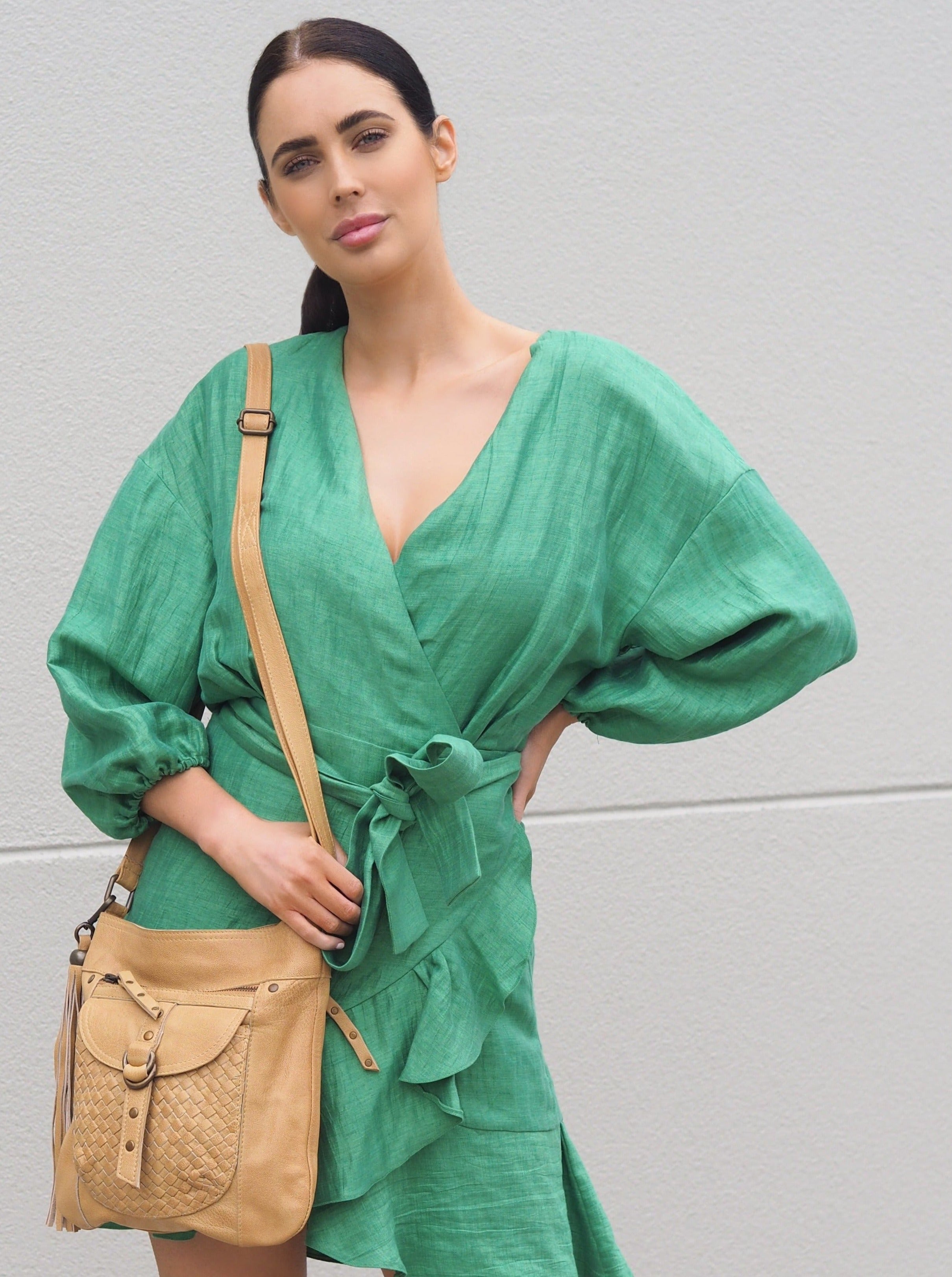 Millie Crossbody Bag | Camel-Handbags-CadelleLeather