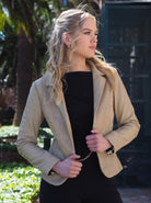 Chrissie Blazer | Honey-Jackets-CadelleLeather