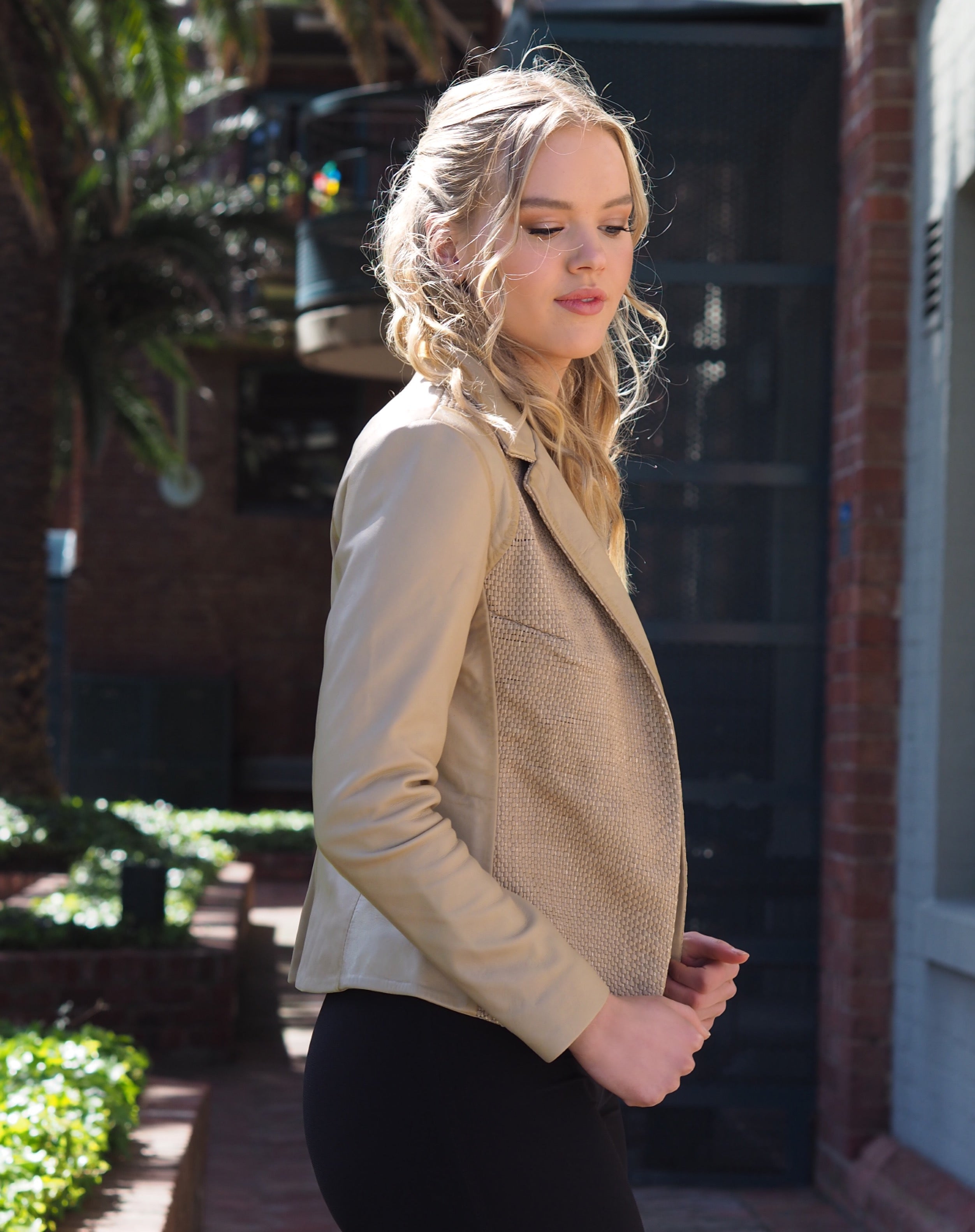 Chrissie Blazer | Honey-Jackets-CadelleLeather
