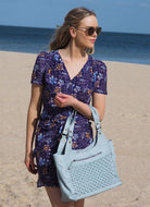Isla Tote | Pale Blue-Handbags-CadelleLeather