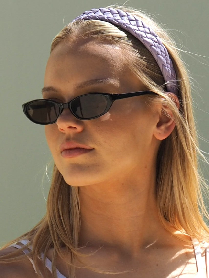 Cadelle lilac leather plait headband