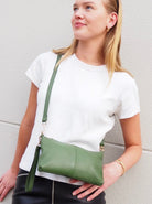 Willow Crossbody | Bottle Green-CadelleLeather