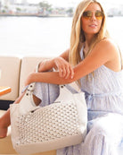 Isla Tote | White-Handbags-CadelleLeather