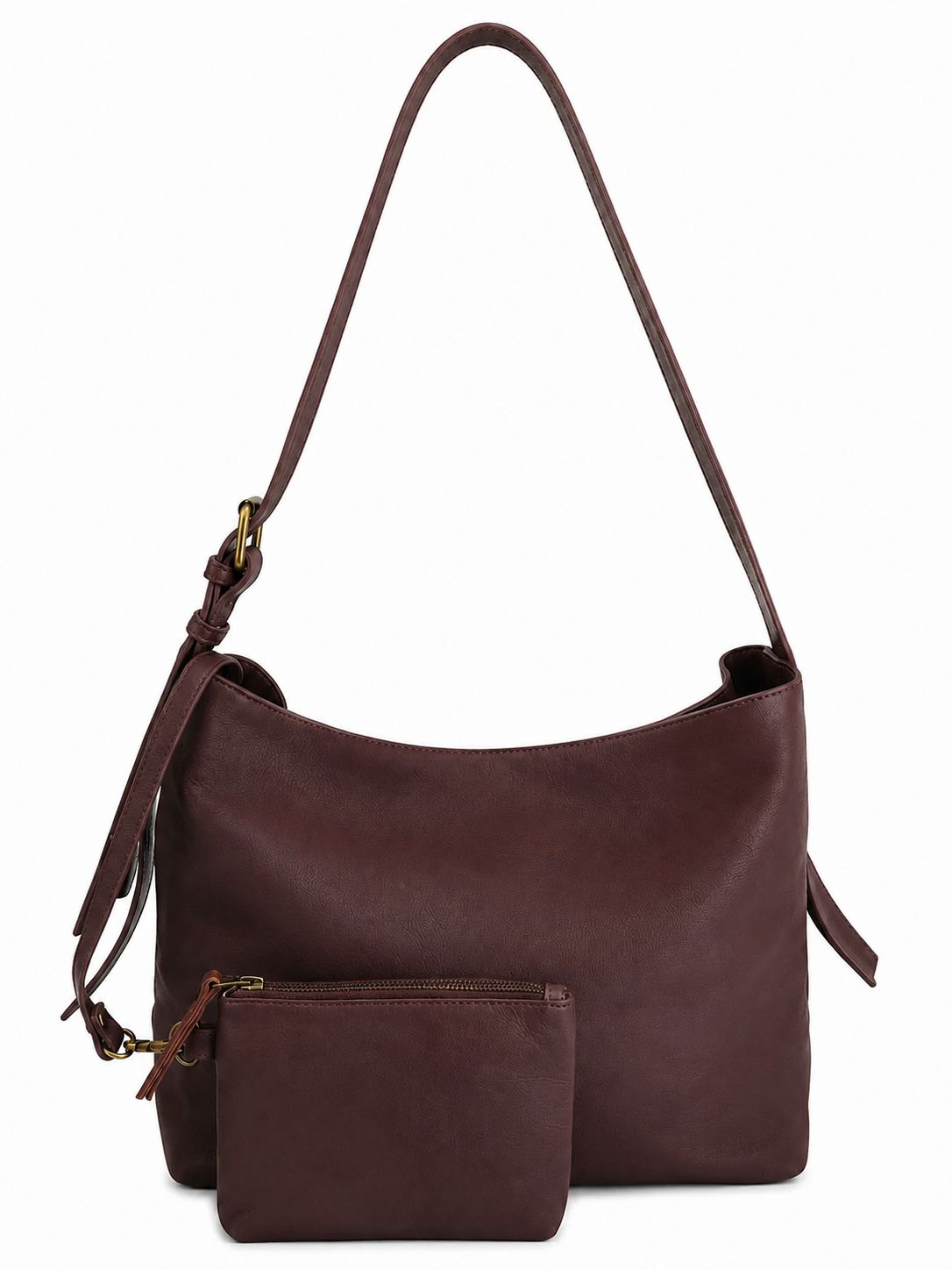 Cadelle Piper leather shoulder bag in cocoa brown