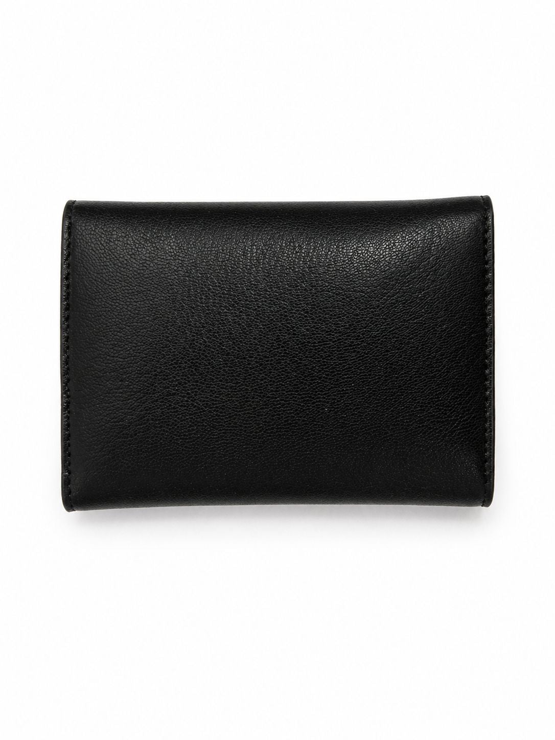 Cadelle Nova Black and Red leather wallet with stud closure back view