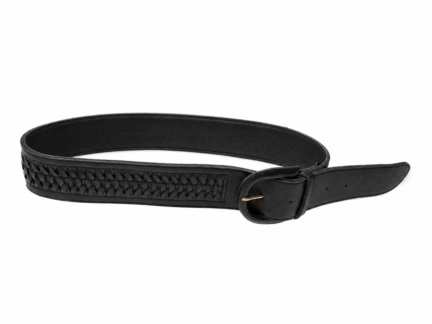 Cadelle Carla Black braided leather belt