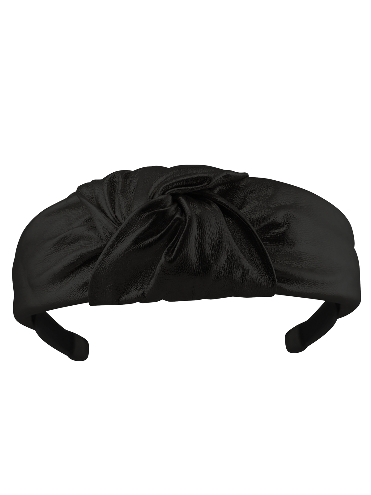 Cadelle Alice black leather knot top headband