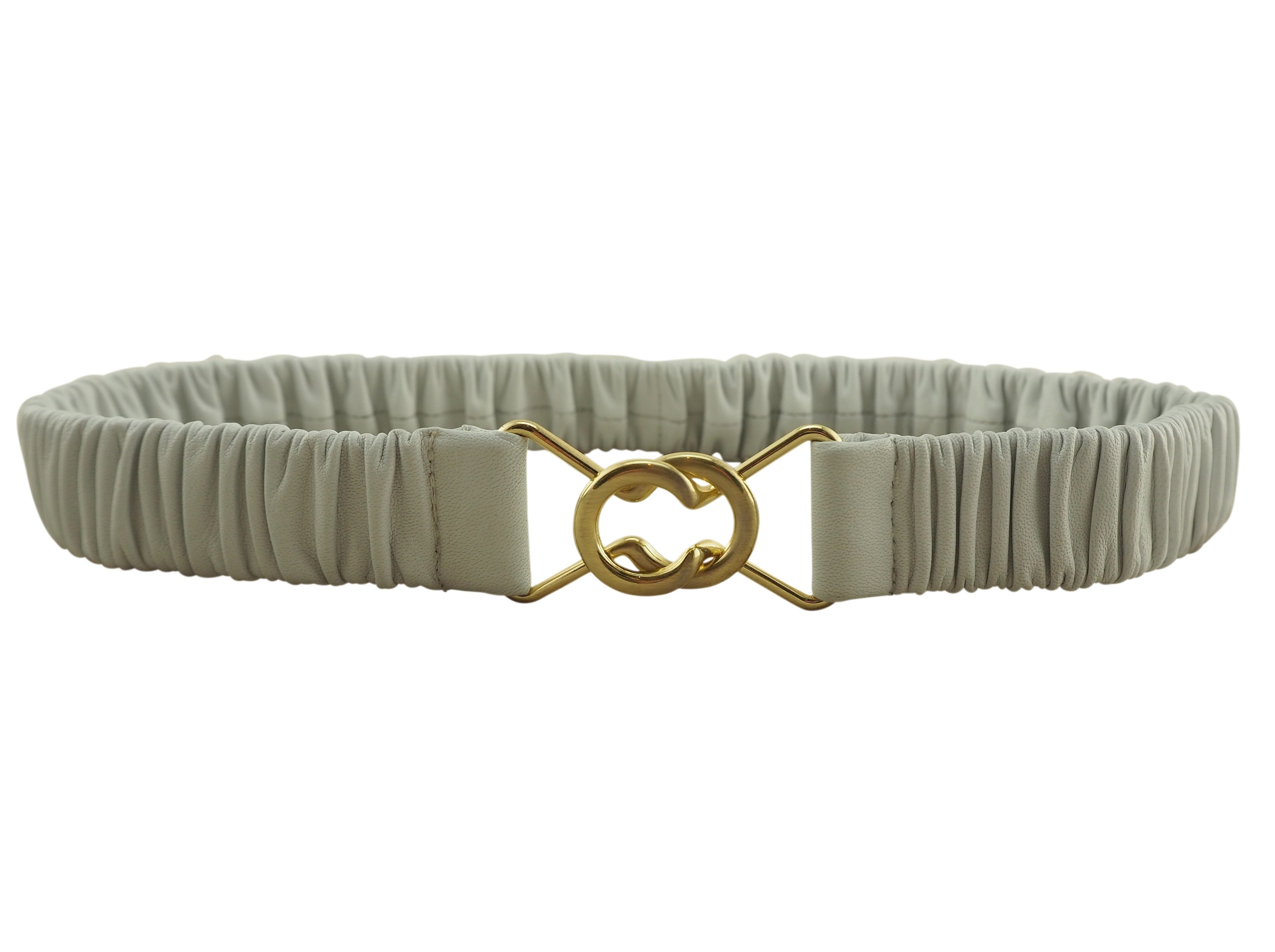 Claudia Stretch Belt | White-Belts-CadelleLeather