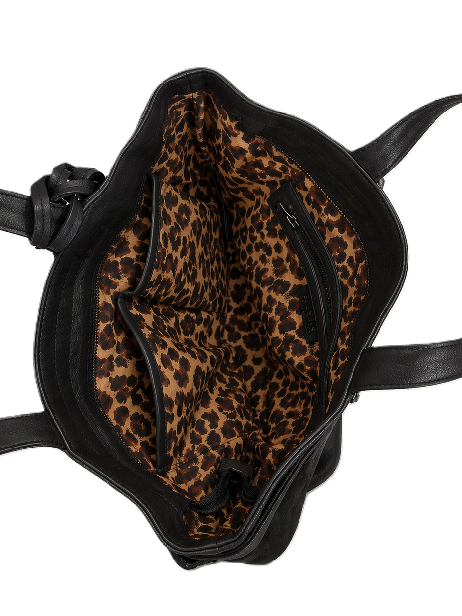 Leopard print internal of Cadelle Saffie shopper
