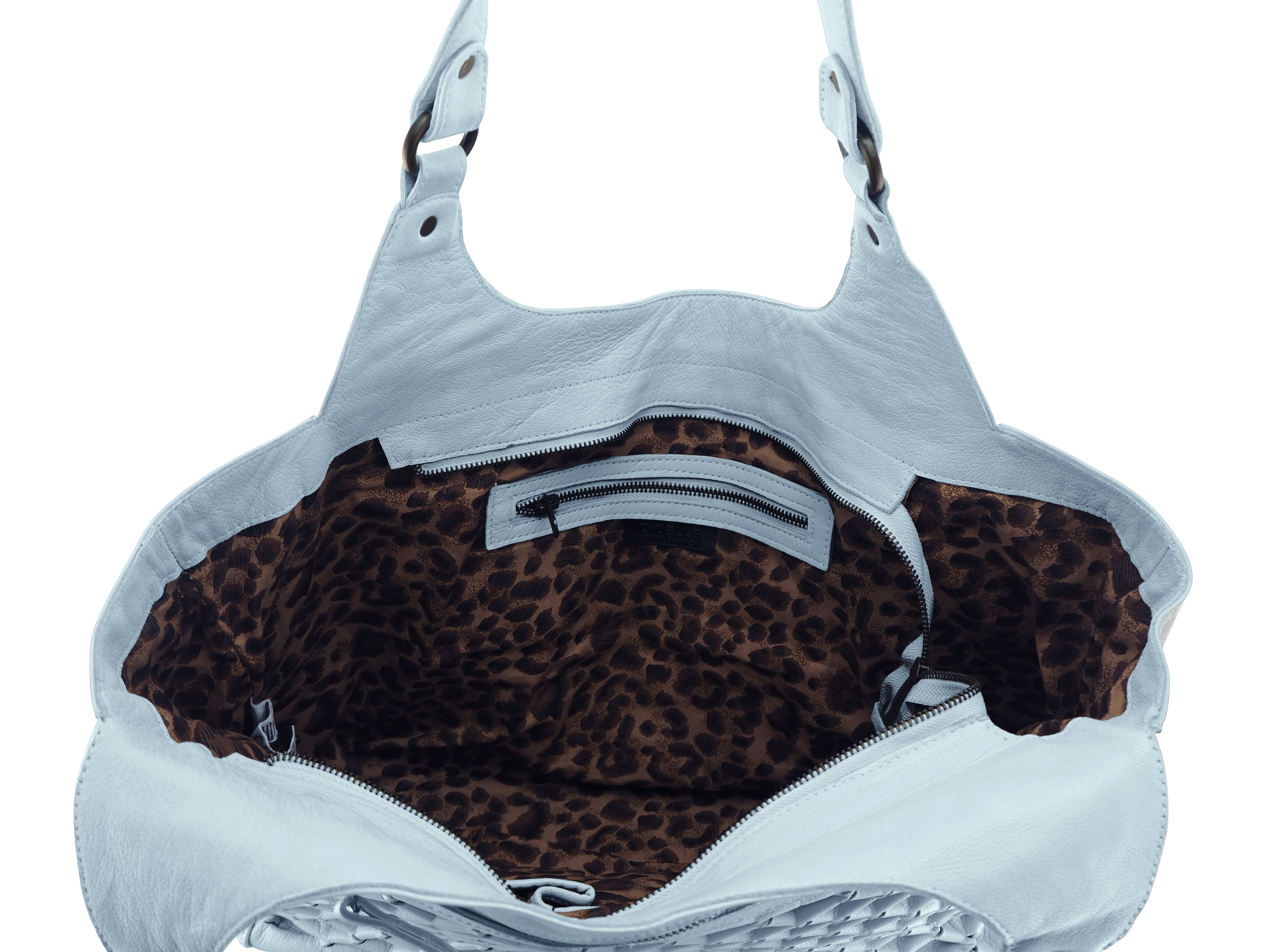 Isla Tote | Pale Blue-Handbags-CadelleLeather