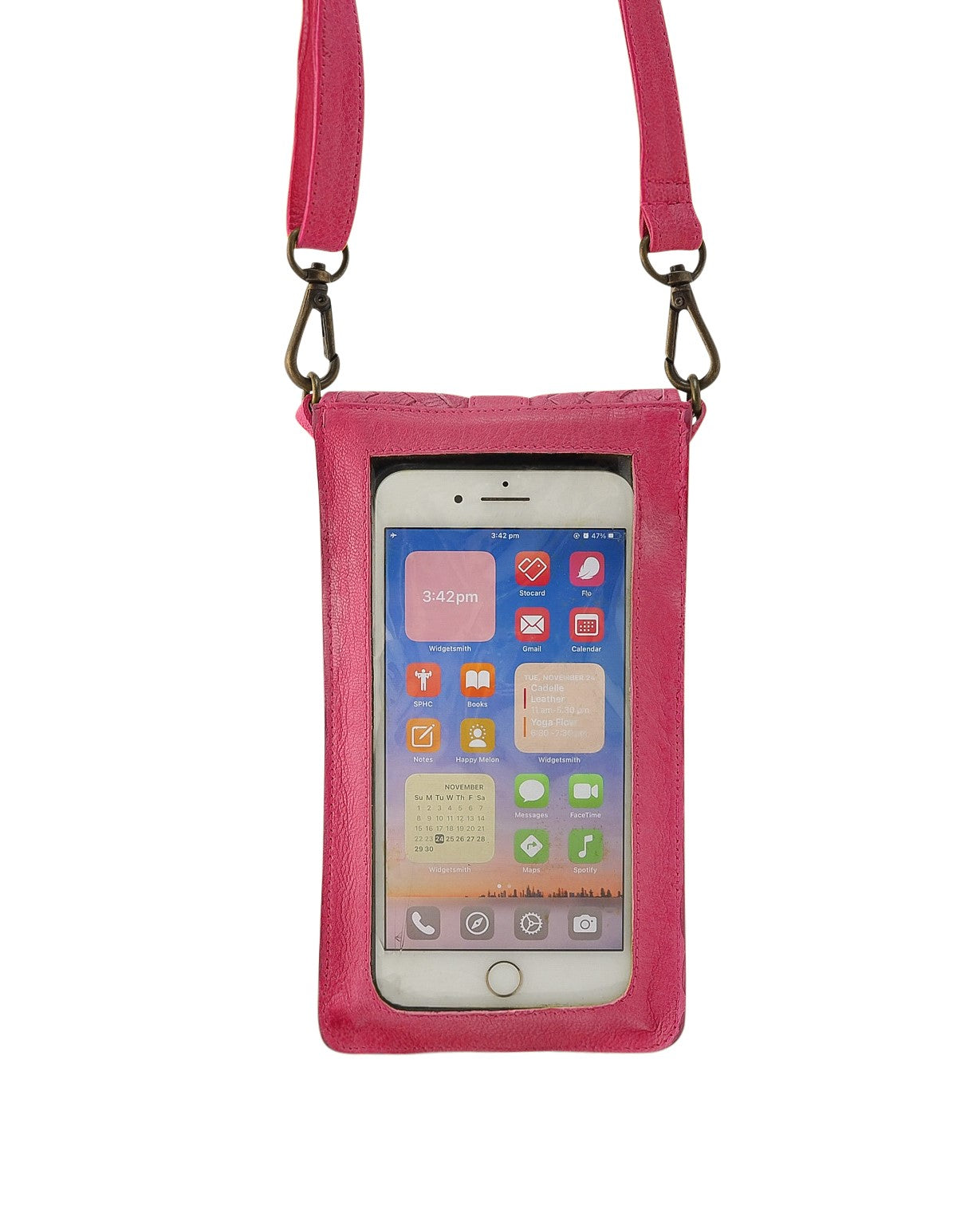 Ada Phone Bag | Fuchsia-Handbags-CadelleLeather