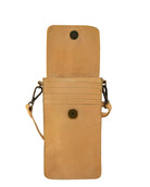 Ada Phone Bag | Camel-Handbags-CadelleLeather