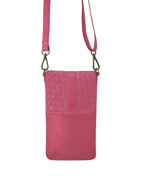 Ada Phone Bag | Fuchsia-Handbags-CadelleLeather