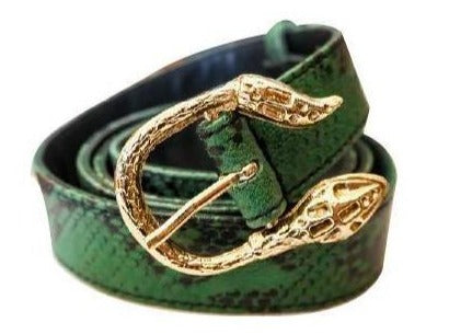 Cairo Leather Belt | Saffron Snake-CadelleLeather