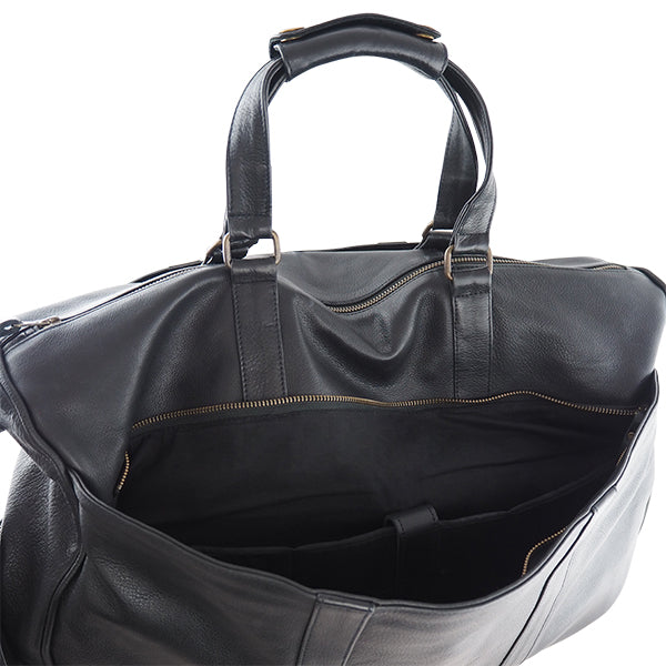 Charlie Overnight Bag | Black | Pre-order-CadelleLeather