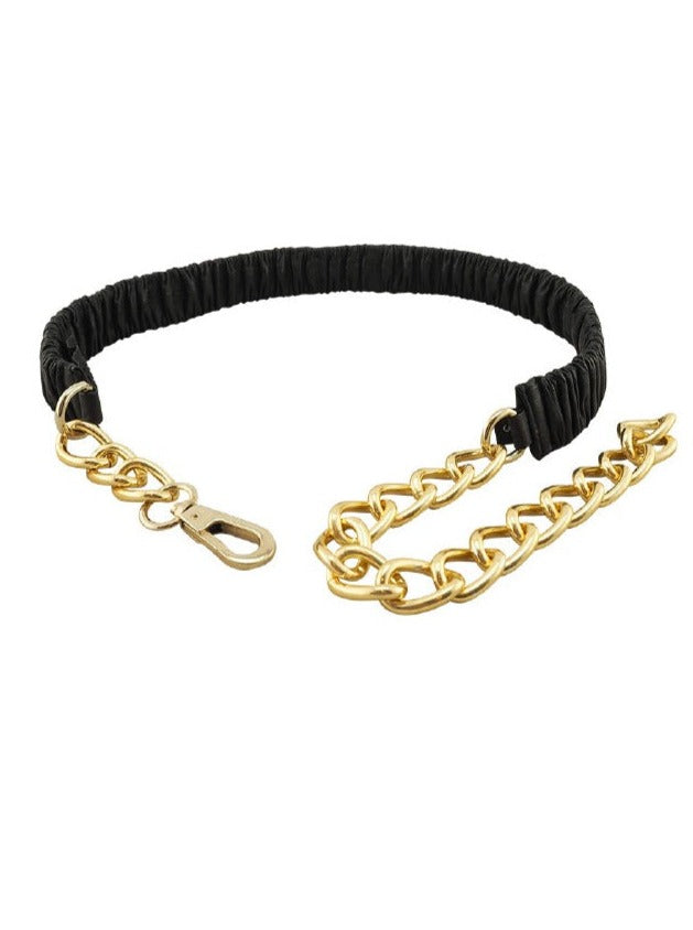 Angelica Stretch belt | Black-CadelleLeather